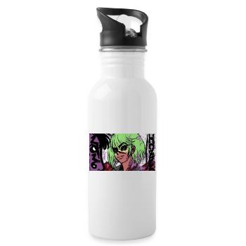 Spirit of the fire horse - Water bottle with straw - white - Right