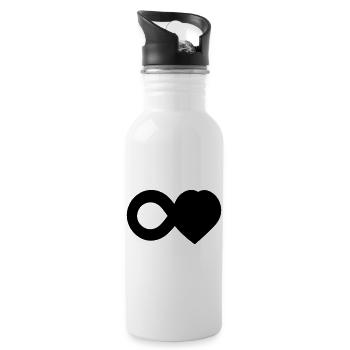 T-shirt Infini Amour - Infinity Love Heart - Gourde avec paille intégrée - blanc - Droite