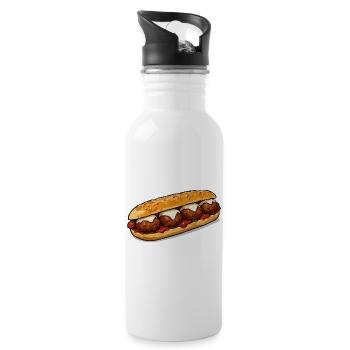 Baguette grill - Water bottle with straw - white - Right