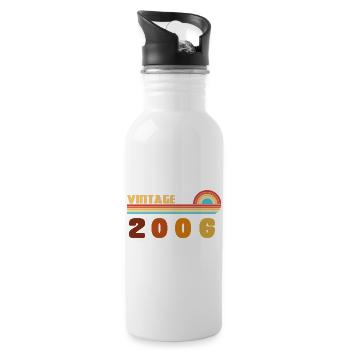 Tee 20 Years Black Gold born 2006 - Water bottle with straw - white - Right