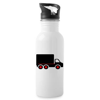 camion - Gourde avec paille intégrée - blanc - Droite