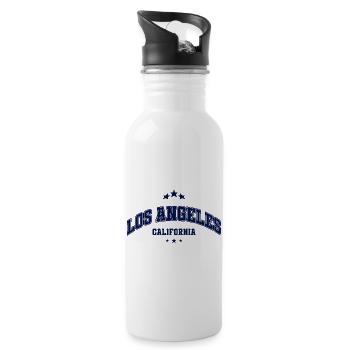 Motif de Los Angeles pour les fans des États-Unis - Gourde avec paille intégrée - blanc - Droite