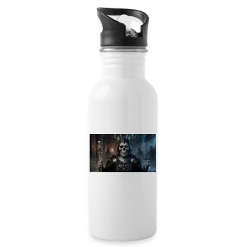 Tites: Totenkönig der Schatten - Trinkflasche mit integriertem Trinkhalm - Weiß - Rechts