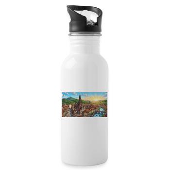 Forêt-Noire - Gourde avec paille intégrée - blanc - Droite