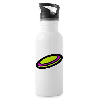 Disc Golf Frisbee Disc Icon - Gourde avec paille intégrée - blanc - Droite