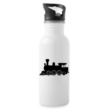 Train Locomotive - Gourde avec paille intégrée - blanc - Droite