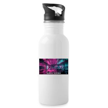 Monday Morning - Office Shark Meme - Water bottle with straw - white - Right