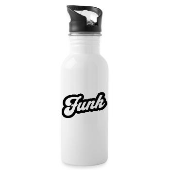 Funk Retro Script - Water bottle with straw - white - Right