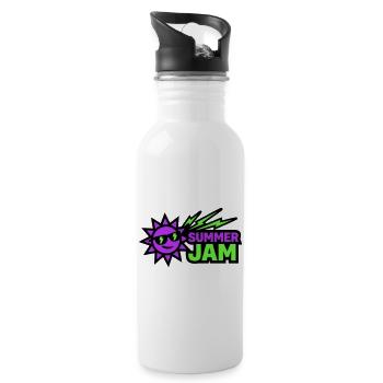 Summer Jam Sun Badge - Water bottle with straw - white - Right