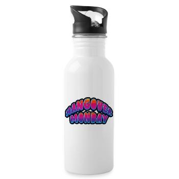 Lustiges Hangover Monday Weekend ist vorbei mit dem Design - Trinkflasche mit integriertem Trinkhalm - Weiß - Rechts
