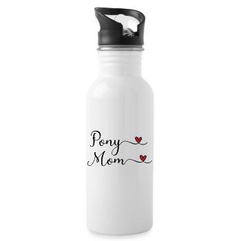 Pony Mama - Trinkflasche mit integriertem Trinkhalm - Weiß - Rechts