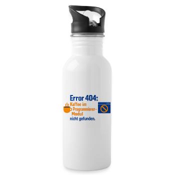 Error 404: Kaffee im Modul nicht gefunden - Trinkflasche mit integriertem Trinkhalm - Weiß - Rechts