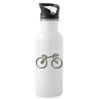 electronic dance music,  Bike - Water bottle with straw - white - Right