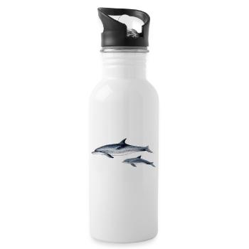 Repéré Dolphin - Dauphin tacheté - Dauphin tacheté - Gourde avec paille intégrée - blanc - Droite