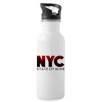 New York City - Water bottle with straw - white - Right