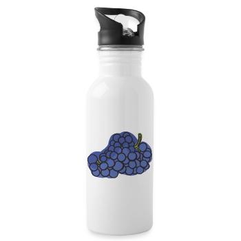 Idée de cadeau de végétarien végétarien - Gourde avec paille intégrée - blanc - Droite