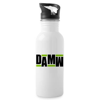 DAMW Retro - Trinkflasche mit integriertem Trinkhalm - Weiß - Rechts