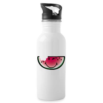 Smiley Watermelon - Gourde avec paille intégrée - blanc - Droite