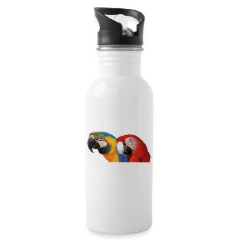 Aras - Trinkflasche mit integriertem Trinkhalm - Weiß - Rechts
