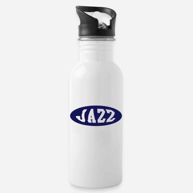 Jazz - Trinkflasche mit integriertem Trinkhalm - Weiß