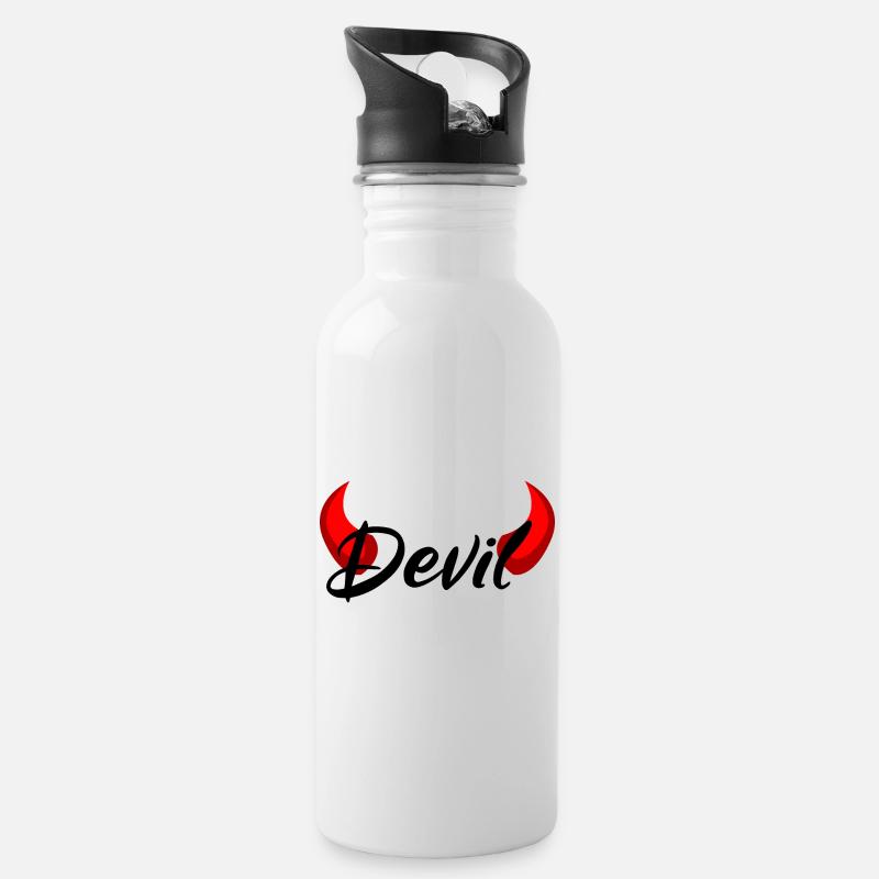 Je suis un diable - Diable - Gourde avec paille intégrée - blanc