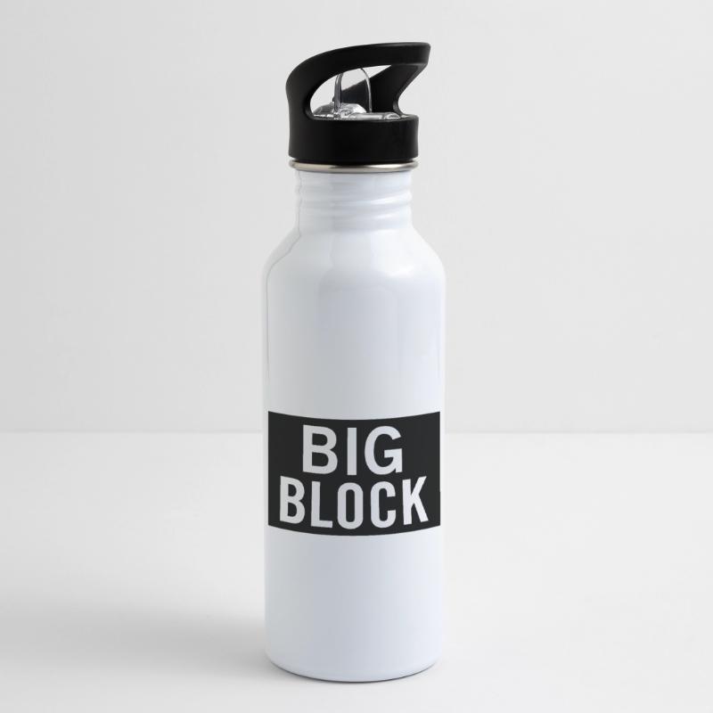 Big Block Water bottle with straw