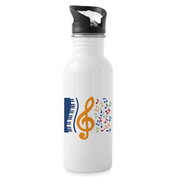 Cadeau de pianiste de piano d'orchestre de musicien de mélodie - Gourde avec paille intégrée - blanc - Droite