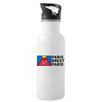 Paris Brest Paris - Vélo cyclisme course cycliste - Gourde avec paille intégrée - blanc - Droite