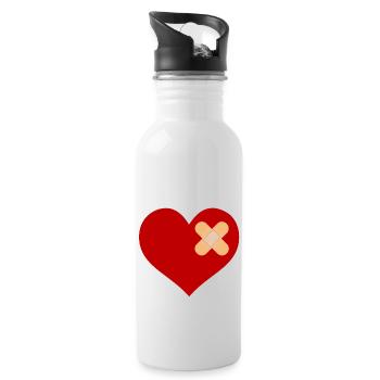 heartpatch - Gourde avec paille intégrée - blanc - Droite