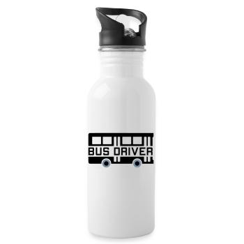 Bus driver (two bus halves) - Water bottle with straw - white - Right
