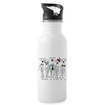 Greyhounds party - Water bottle with straw - white - Right