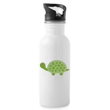 Turtle Turtles - Water bottle with straw - white - Right