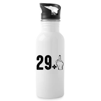 2014 Bold Middle Finger Graffiti - Water bottle with straw - white - Right