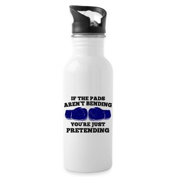 Boxsport Boxing - Trinkflasche mit integriertem Trinkhalm - Weiß - Rechts