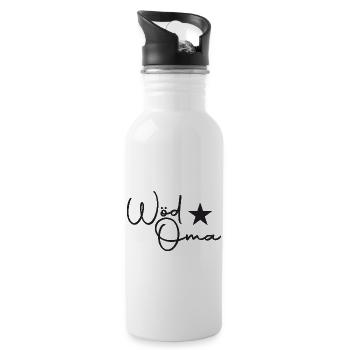 Wöd Oma - Trinkflasche mit integriertem Trinkhalm - Weiß - Rechts