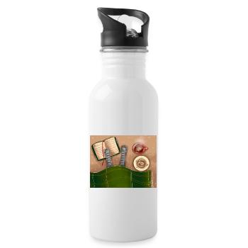 Perfect day - Water bottle with straw - white - Right