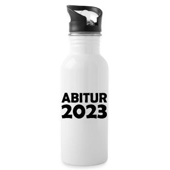 Abitur 2023 - Trinkflasche mit integriertem Trinkhalm - Weiß - Rechts