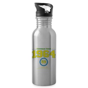 Awesome 1964 Shirt for Men Women 59 Year Old 59th - Water bottle with straw - silver - Right