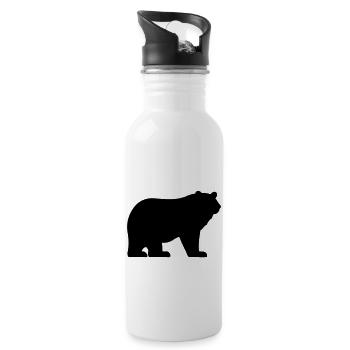 bear - Water bottle with straw - white - Right