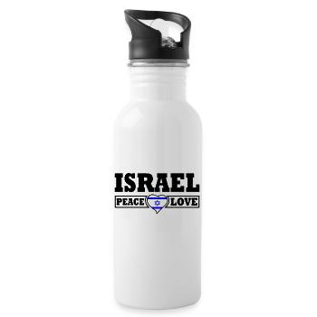 Israel - Water bottle with straw - white - Right