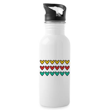 CHRISTMAS. YEAR. ANNIVERSARY. RETIREMENT. FATHER'S DAY - Water bottle with straw - white - Right