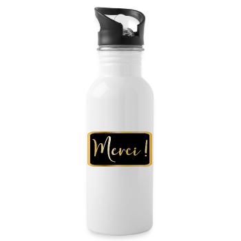 Danke - Danke AESTHETIC - Trinkflasche mit integriertem Trinkhalm - Weiß - Rechts