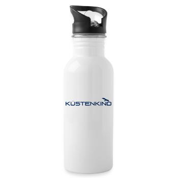 Küstenkind - Küste - Nordsee - Ostsee - Strand - Trinkflasche mit integriertem Trinkhalm - Weiß - Rechts