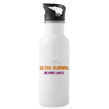 Ultra Running - Jenseits der Grenzen - Trinkflasche mit integriertem Trinkhalm - Weiß - Rechts