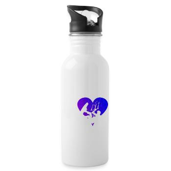 Kitesurfing Kitesurfing Women Kitesurf Kitesurfer - Water bottle with straw - white - Right