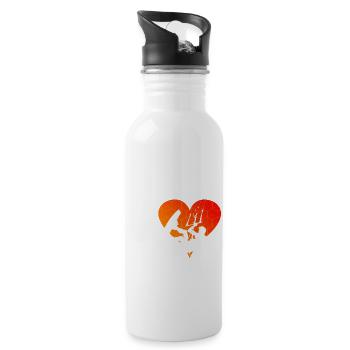 Damen Kiten Kitesurf Kitesurfer Kite Kitesurfing - Trinkflasche mit integriertem Trinkhalm - Weiß - Rechts