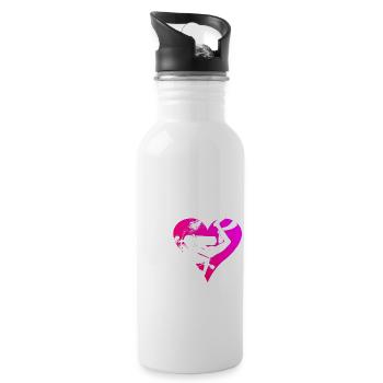 Plongeur Plongeur Scuba Diver Femmes Plongeuse - Gourde avec paille intégrée - blanc - Droite