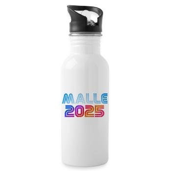 Malle 2025 - Trinkflasche mit integriertem Trinkhalm - Weiß - Rechts