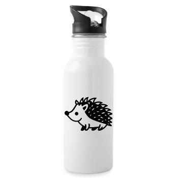 Igel - Trinkflasche mit integriertem Trinkhalm - Weiß - Rechts