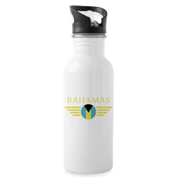 J’aime les Bahamas, T-shirt design de style élégance - Gourde avec paille intégrée - blanc - Droite